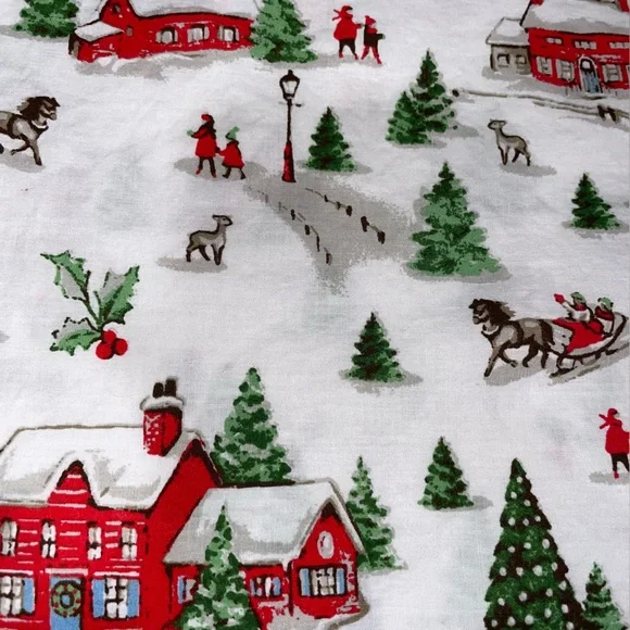 Vintage Laura Ashley Christmas Pillowcase Cotton - Picture 2 of 8